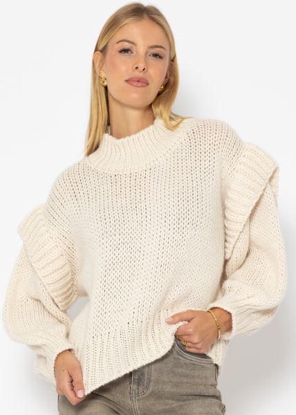 Jessica Haller Oversized jumper with statement sleeves - offwhite