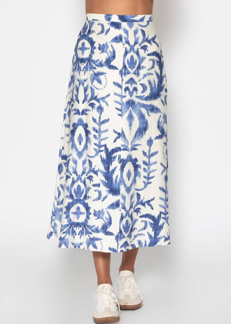 Maxi skirt with print - blue