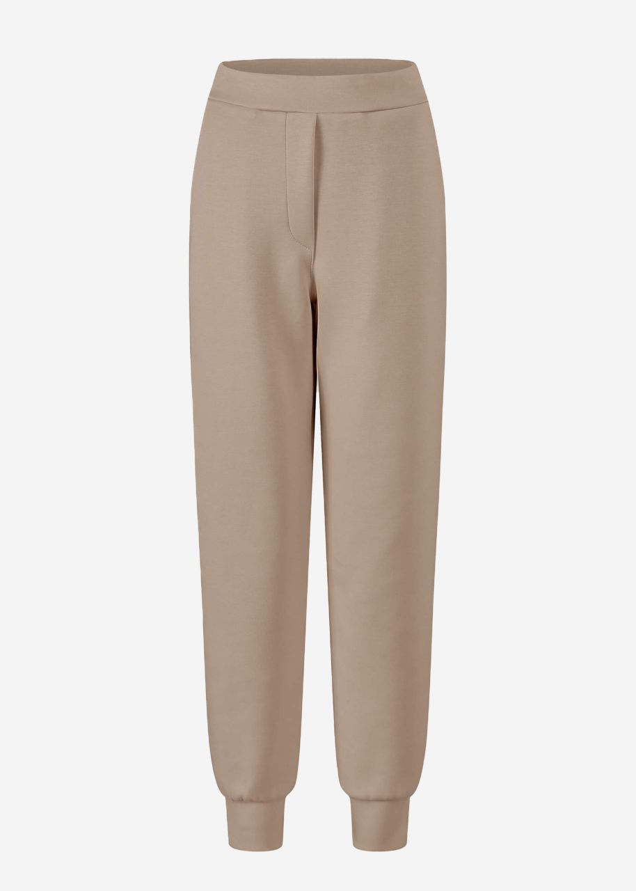 Soft jogging trousers - taupe