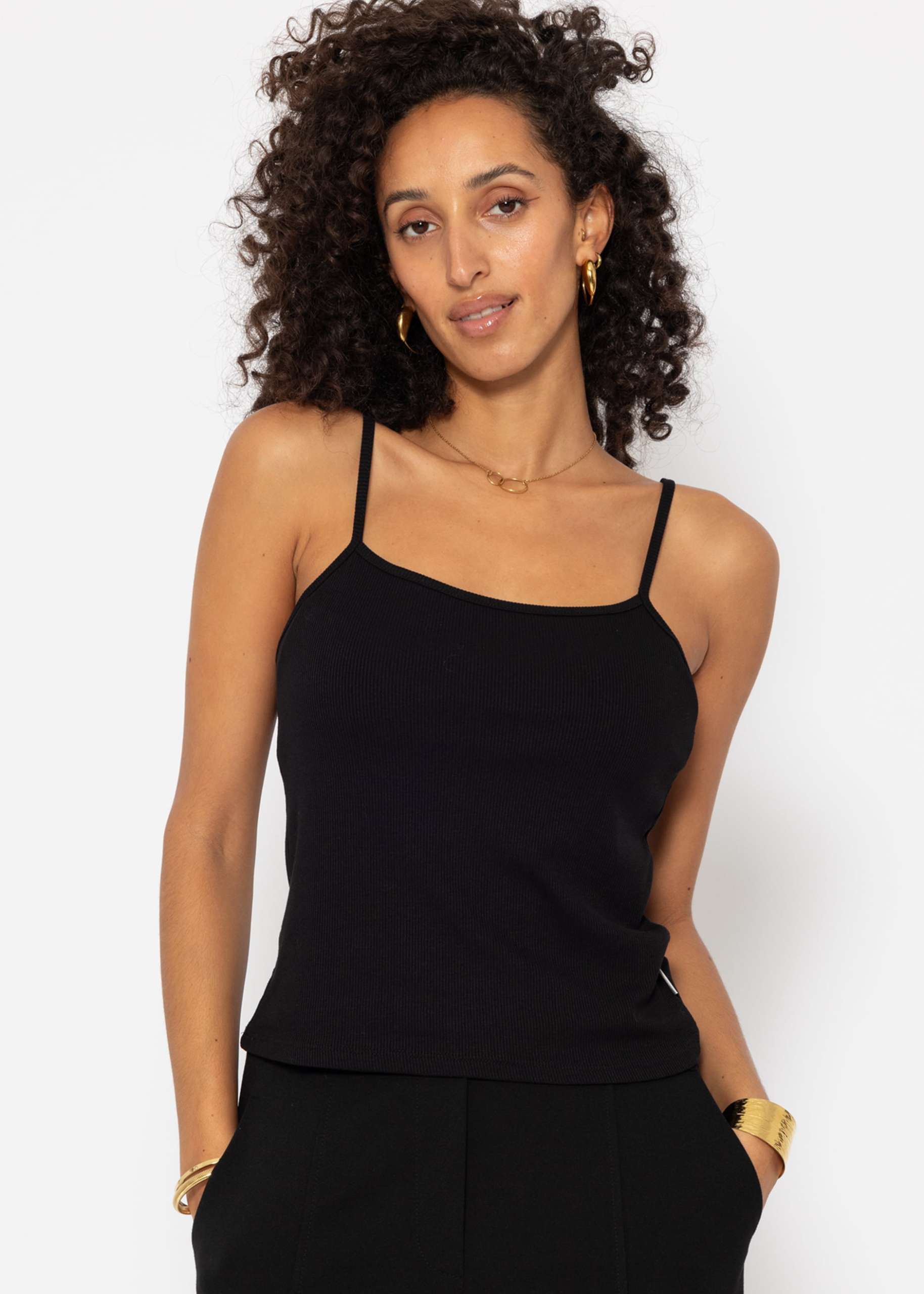 Strap top - black