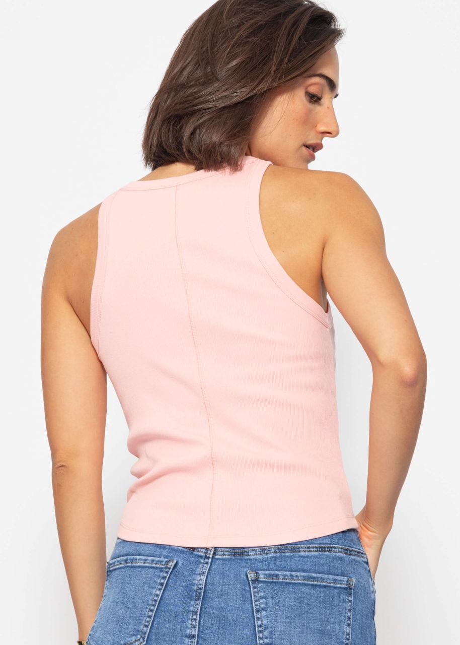 Tank top with embroidery - pink