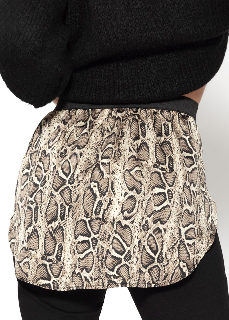 Blouse skirt with snake print - brown