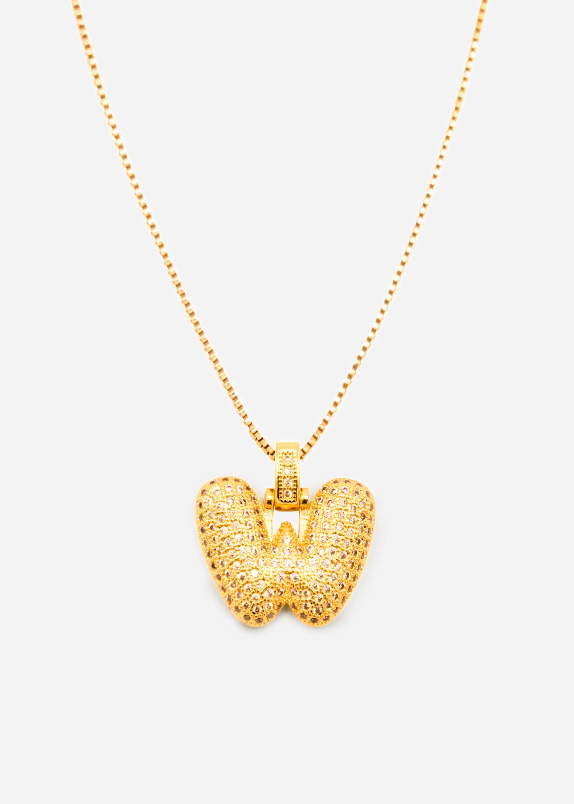 Letter chain - W - gold