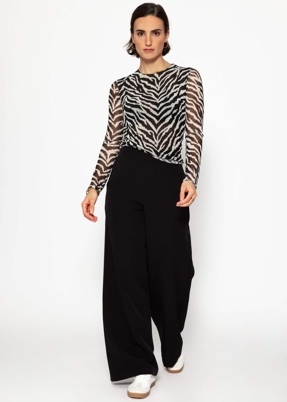 Zebra Mesh Shirt - black