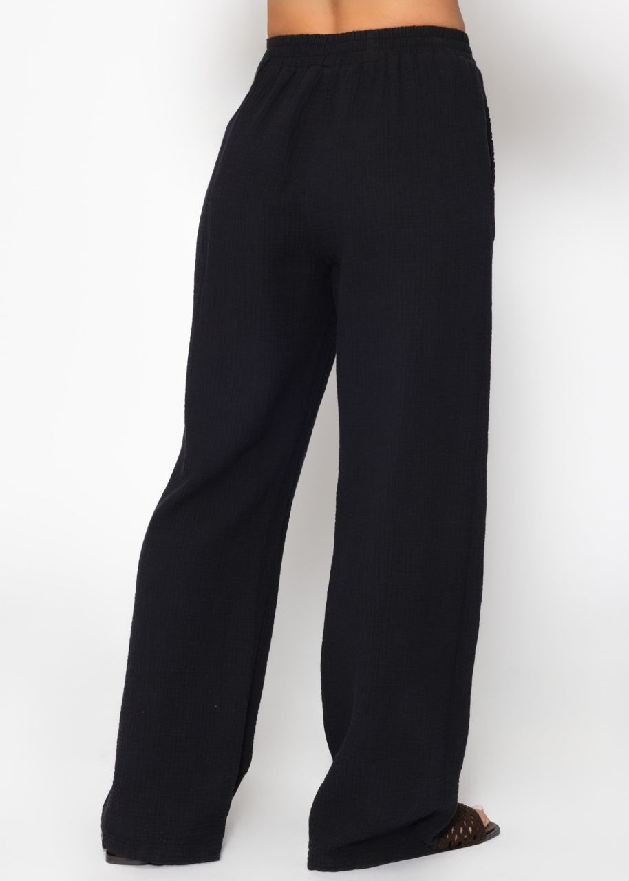Muslin trousers - black