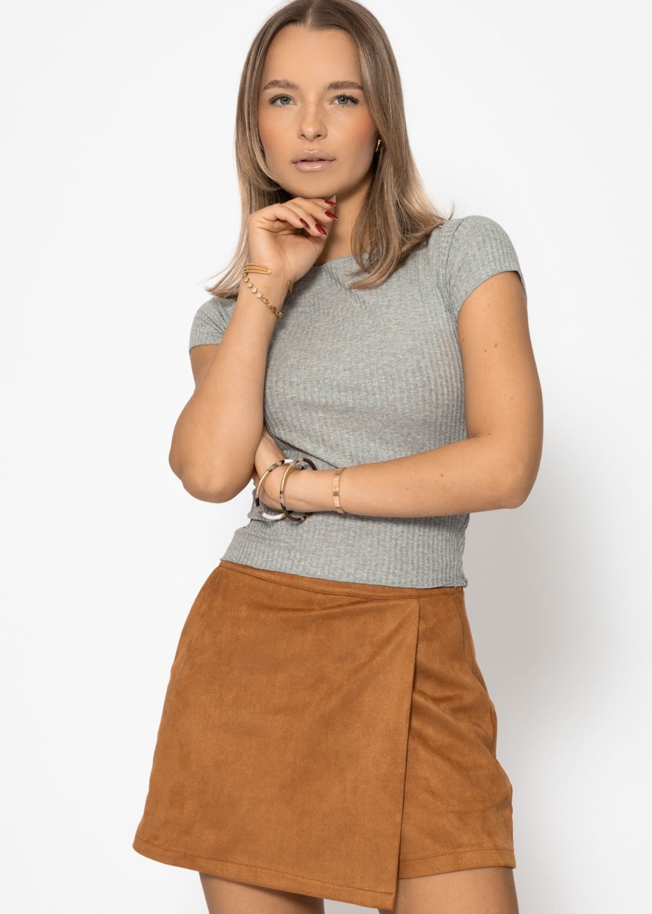 Crop shirt, gray