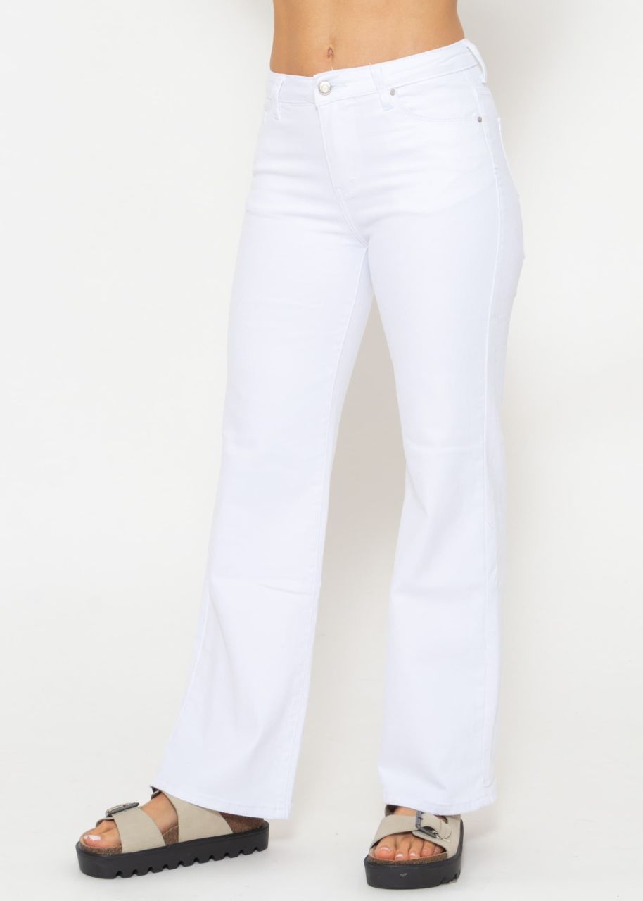 Flared jeans - white