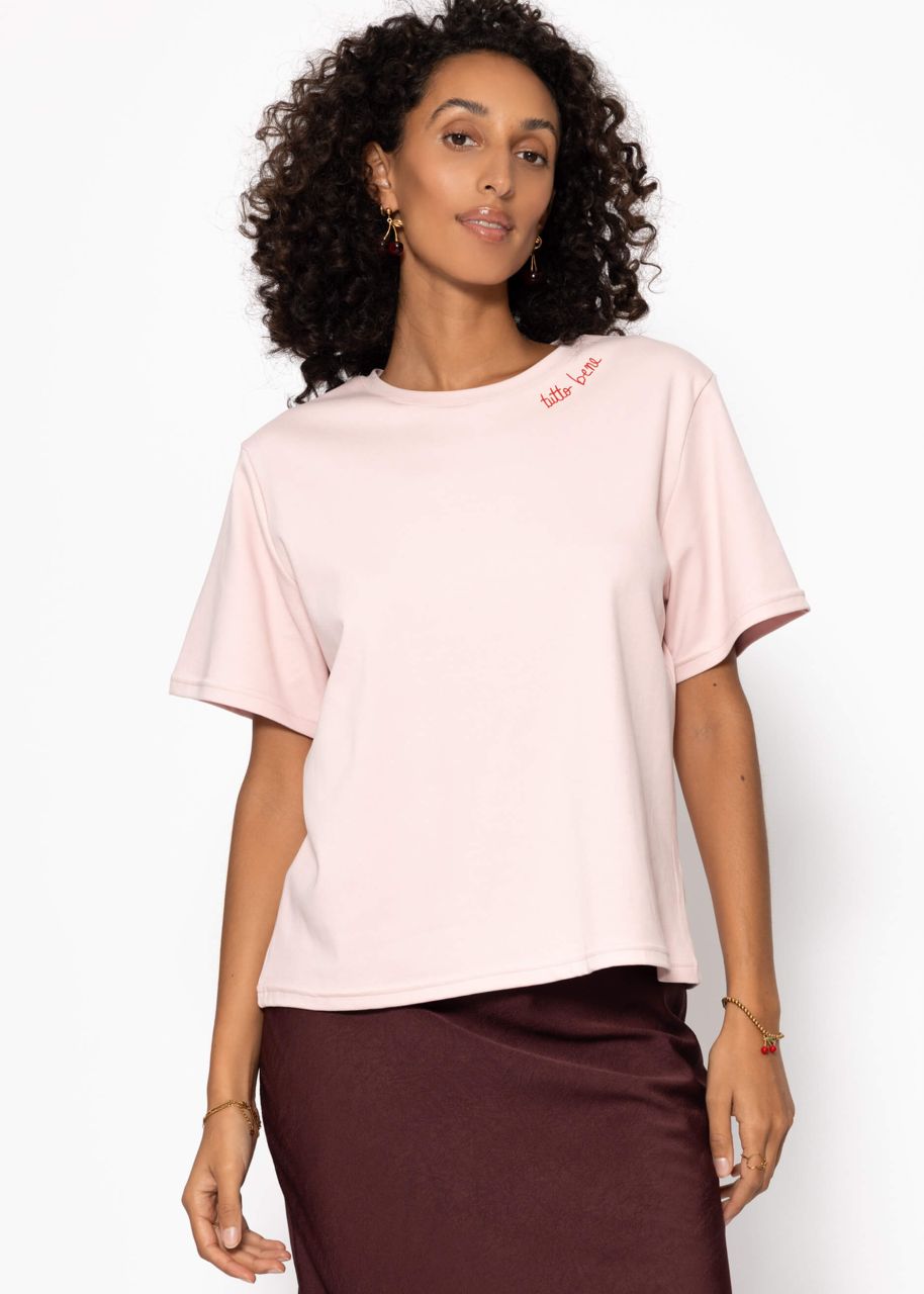 T-shirt with TUTTO BENE print - pink