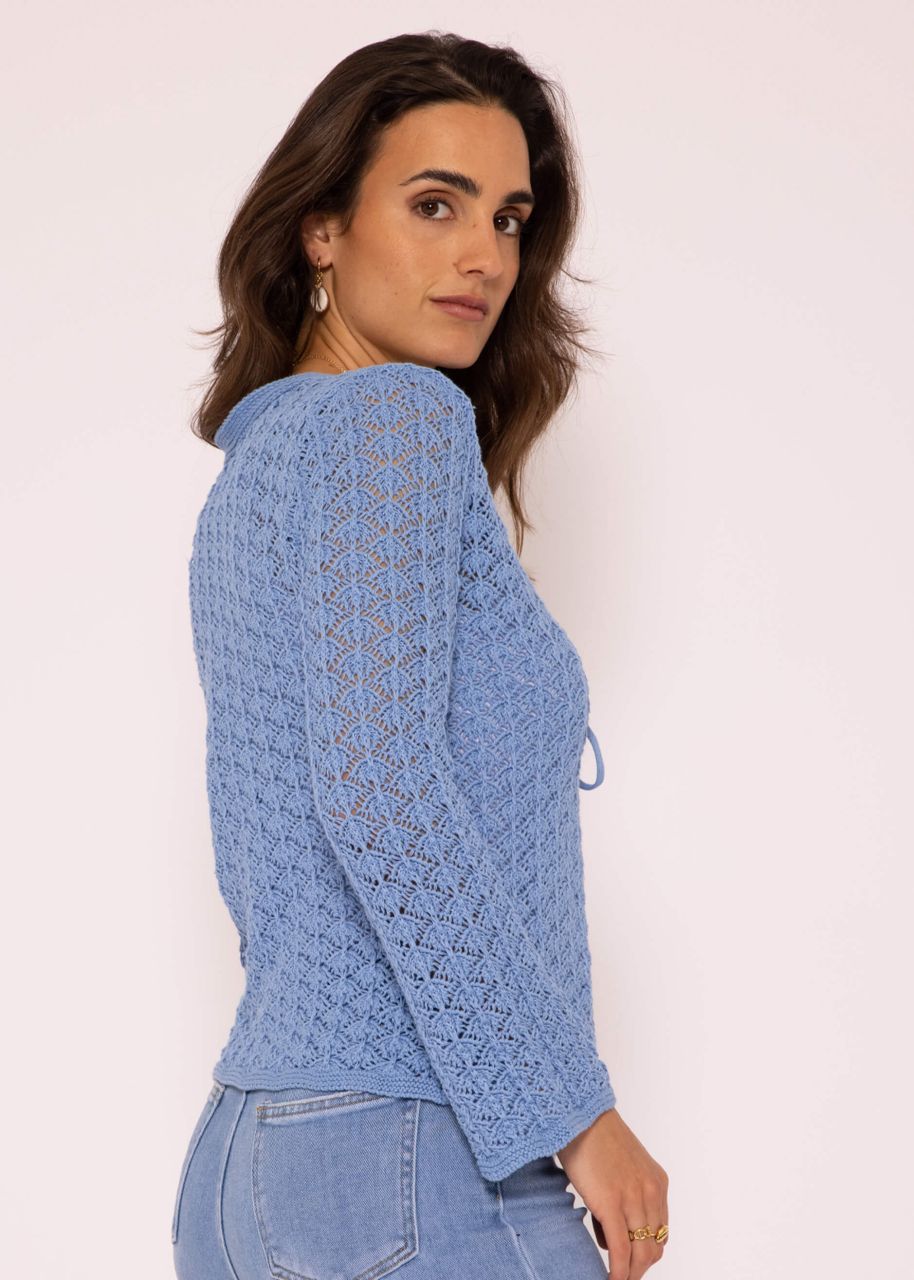 Crochet jacket, blue