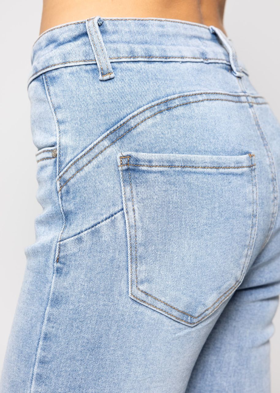 Flared jeans with light wash - light blue