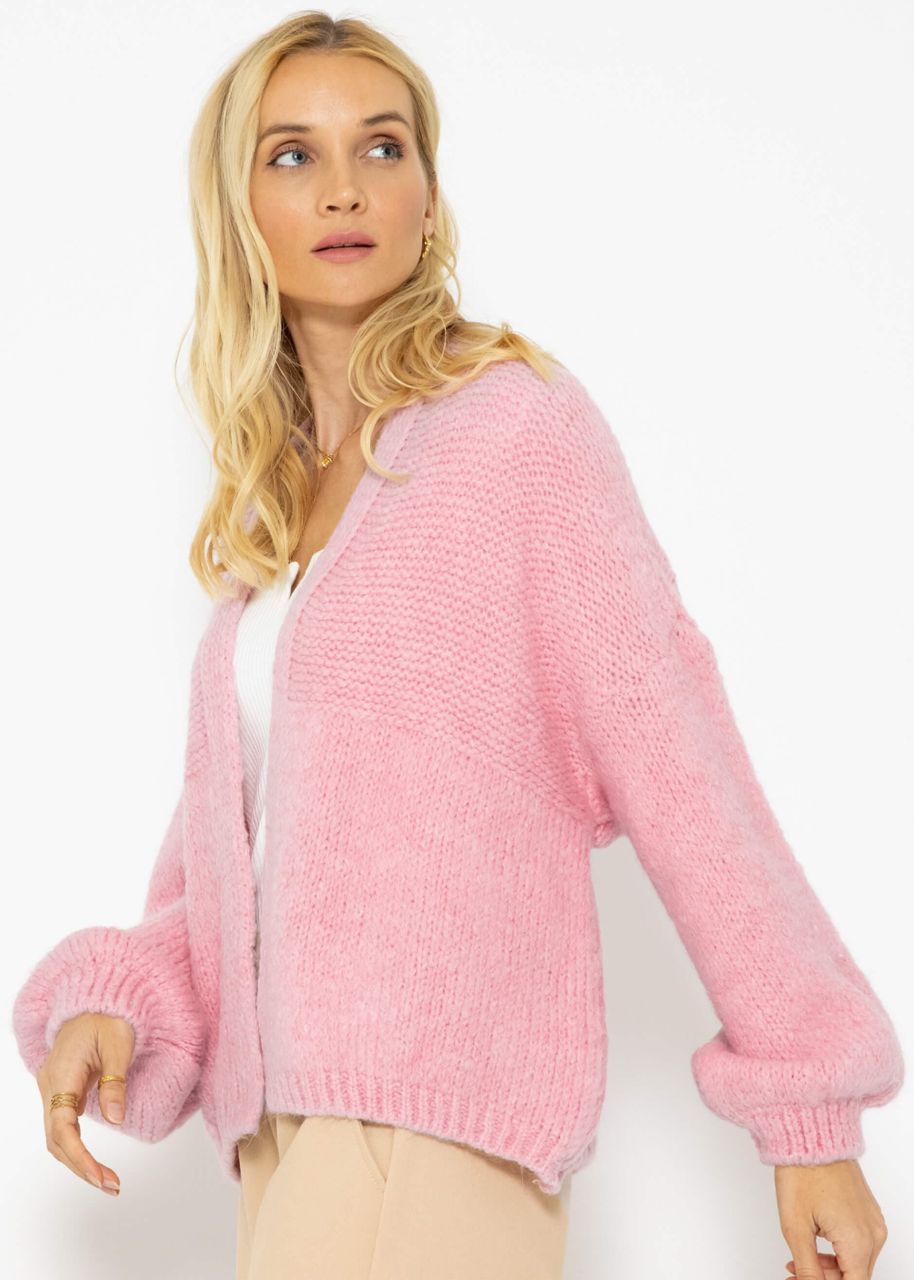 Fluffy cardigan - pink