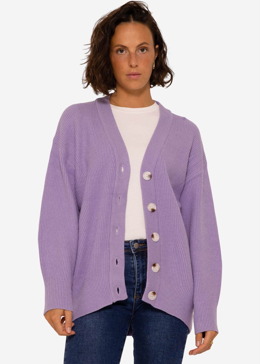 V-neck cardigan - lilac
