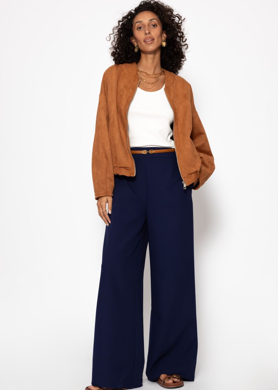 Lightweight fabric trousers - dark blue
