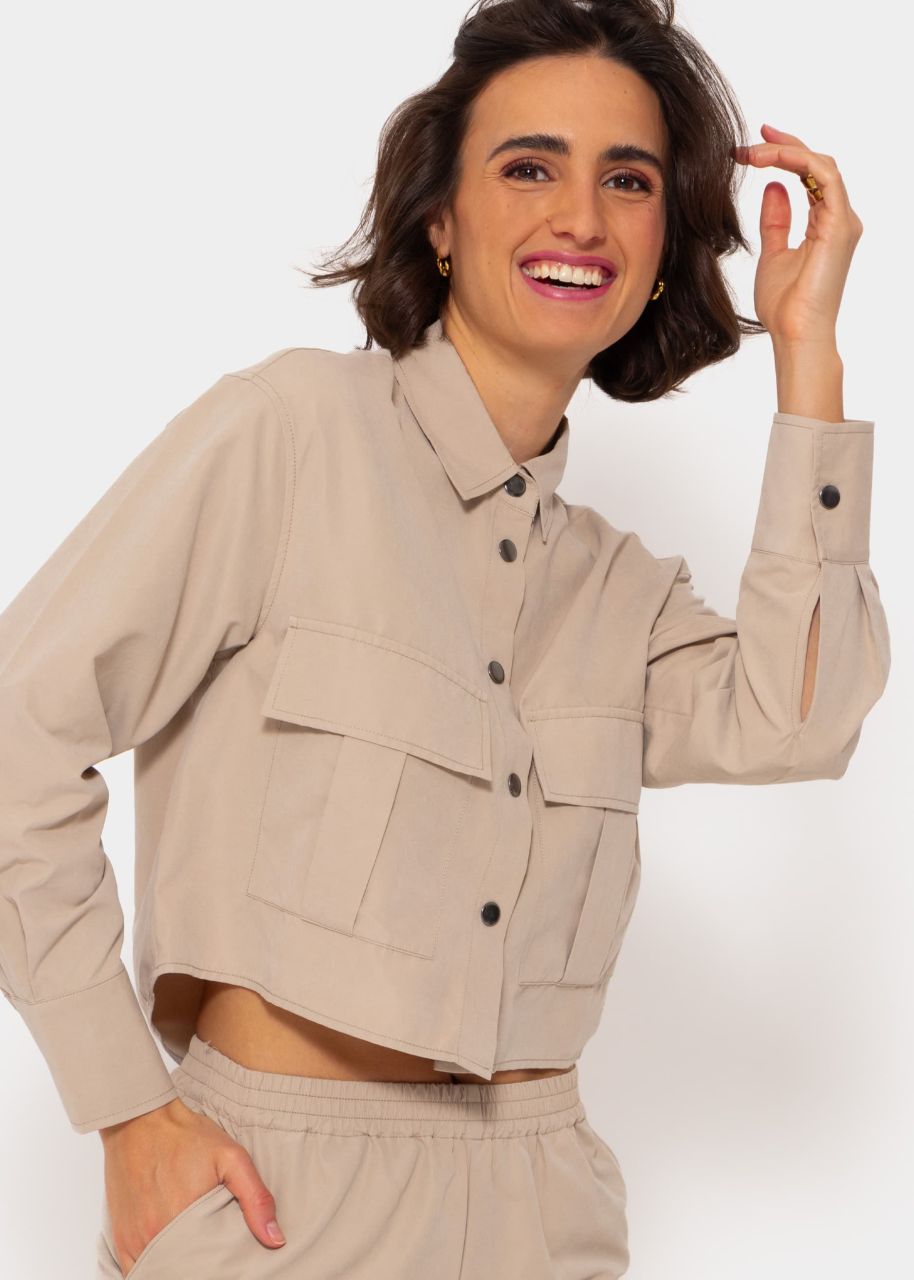 Short blouse jacket - beige
