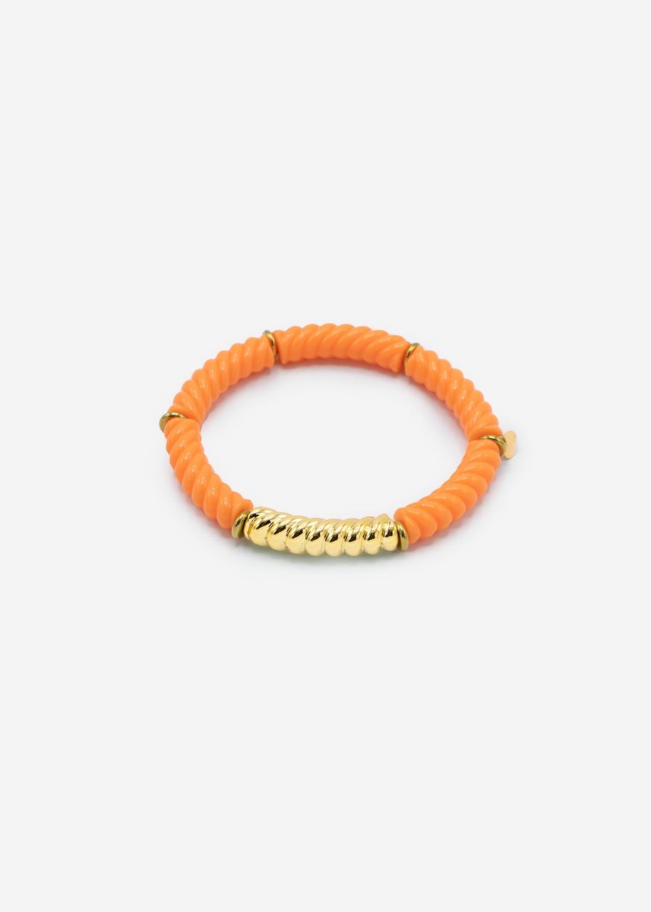 Bracelet with beads - orange