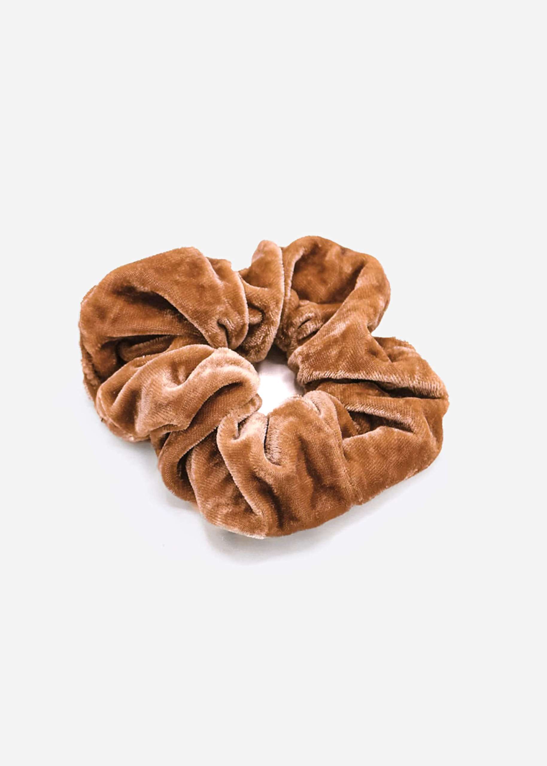 Velvet scrunchie, beige