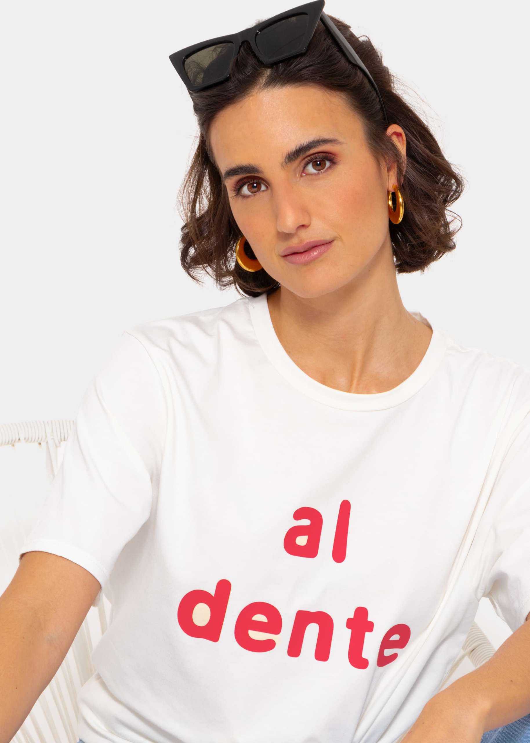 Boyfriend shirt "al dente", offwhite