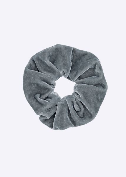 Velvet scrunchie, gray