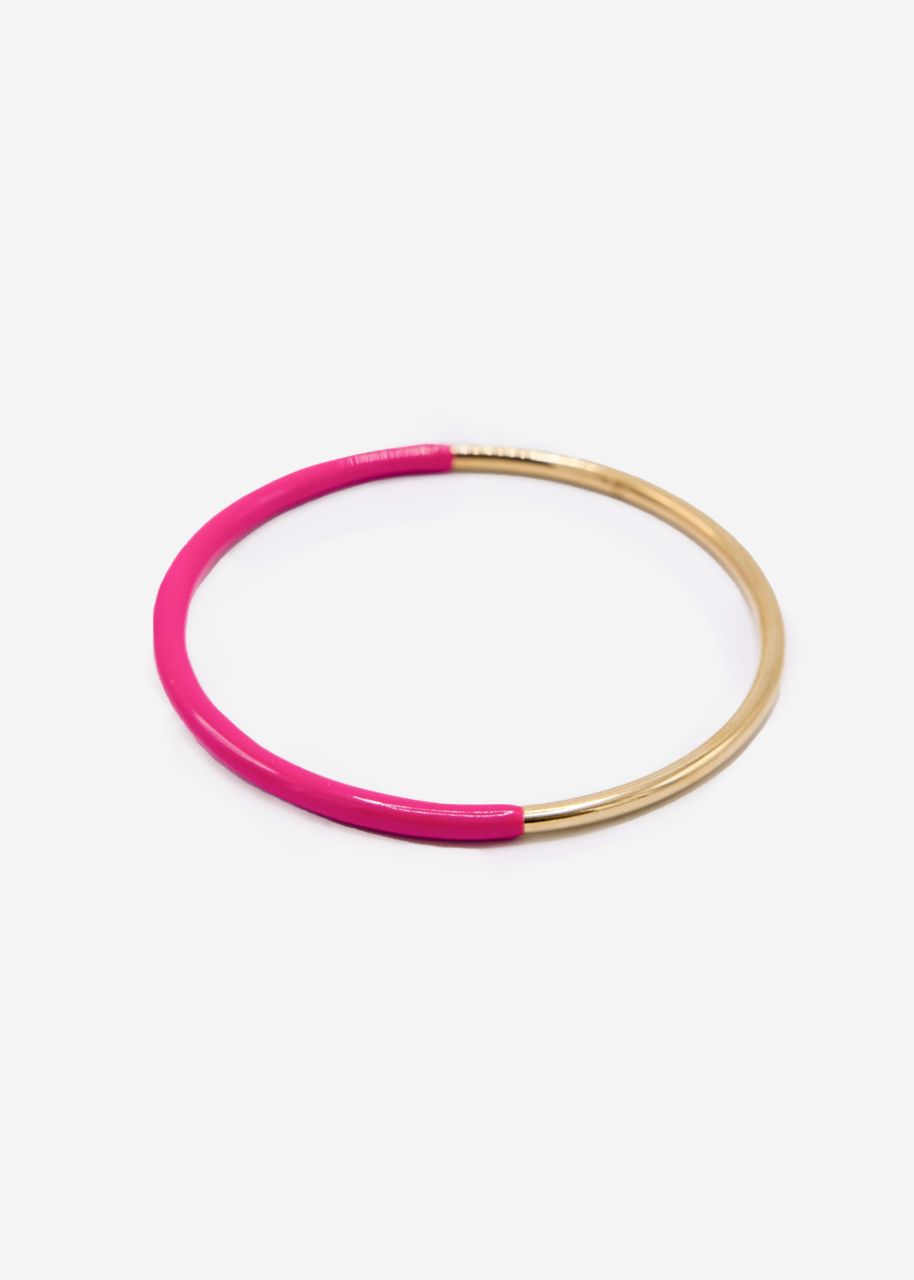 Bangle gold with enamel, pink