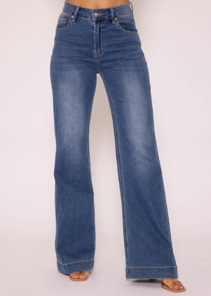 Overlength flare jeans, blue