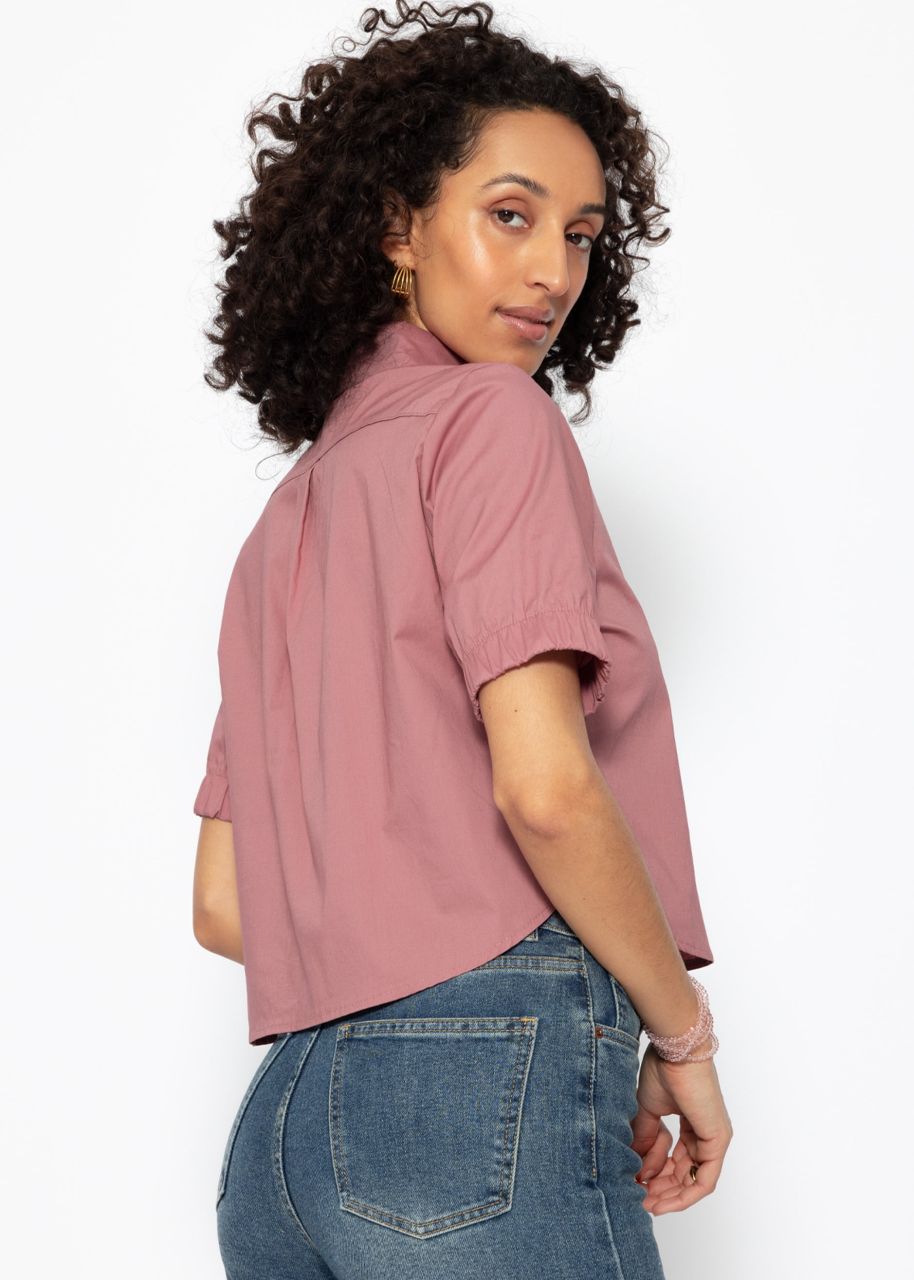 Poplin blouse - dusky pink