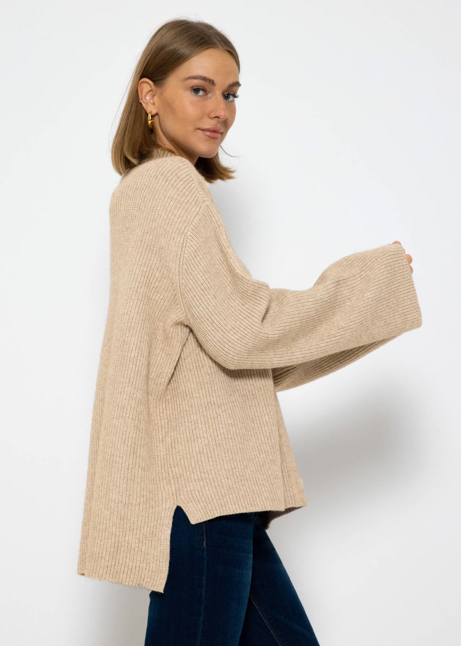 Turtleneck sweater - taupe