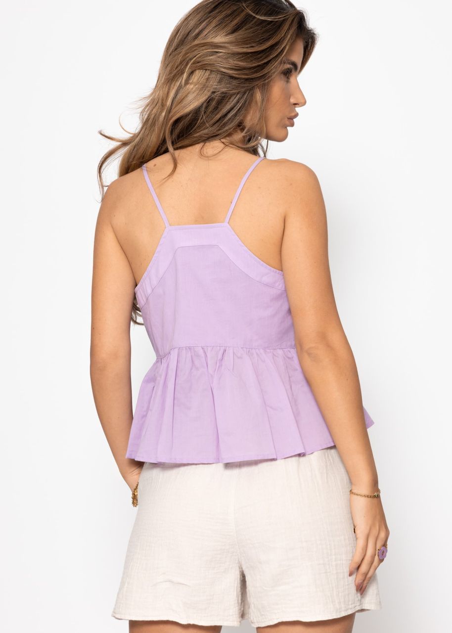 Top with flounce - lilac