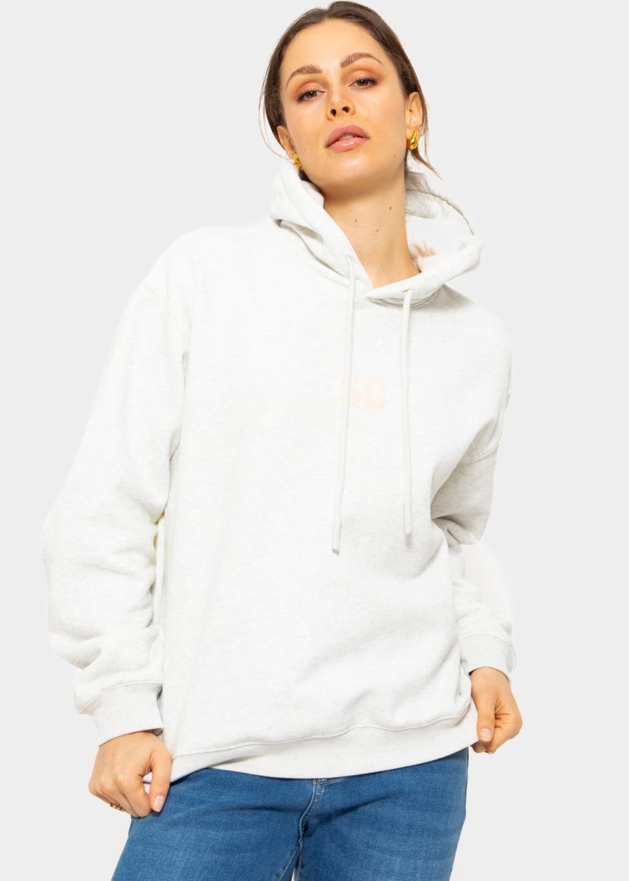 Sweatshirt with hood - light gray melange