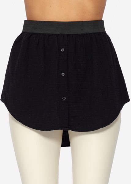 Muslin blouse skirt - black