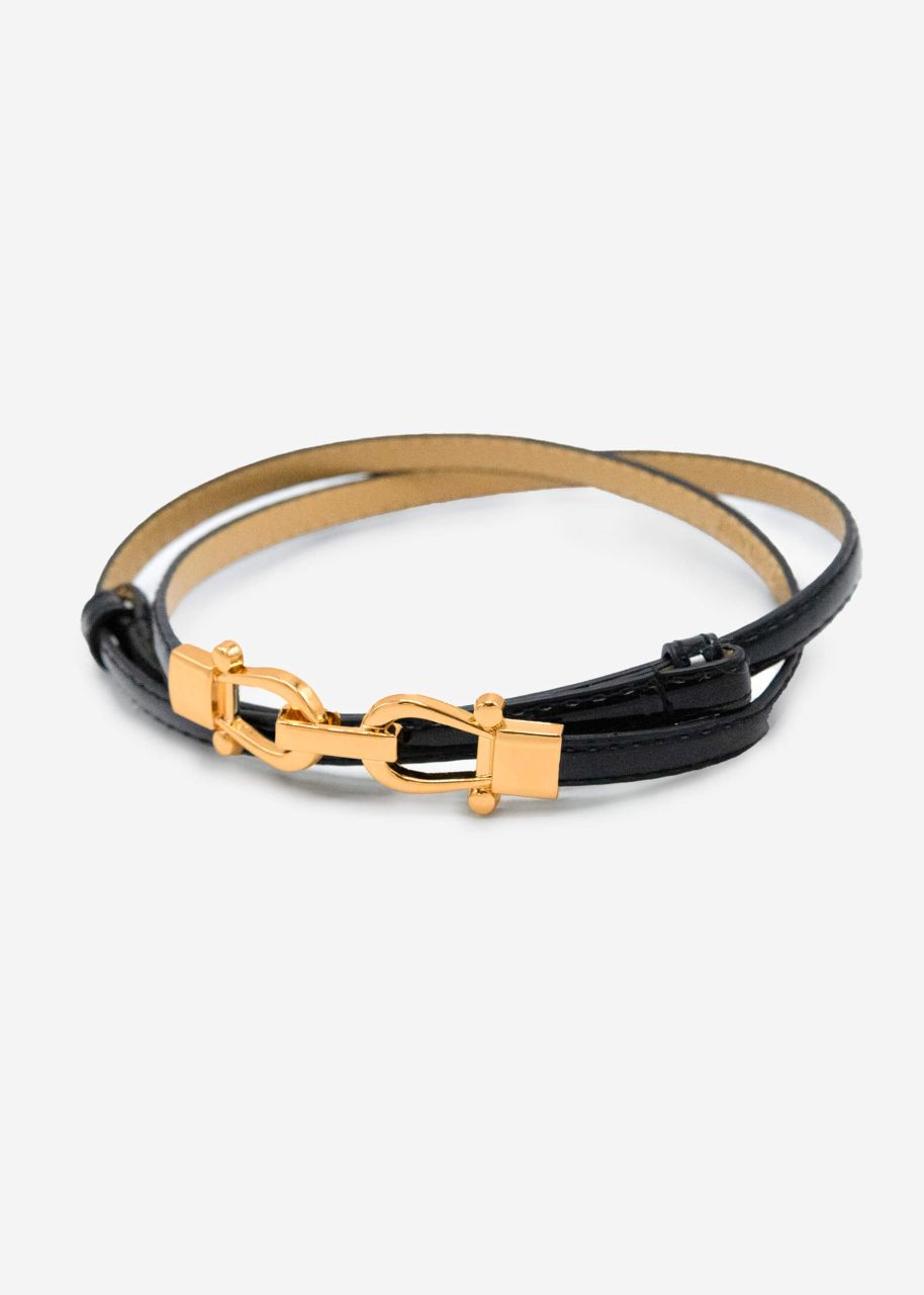 Adjustable patent belt - black