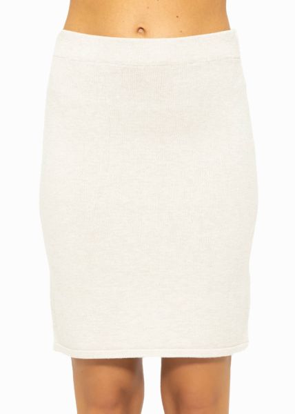 Short knitted skirt - light beige