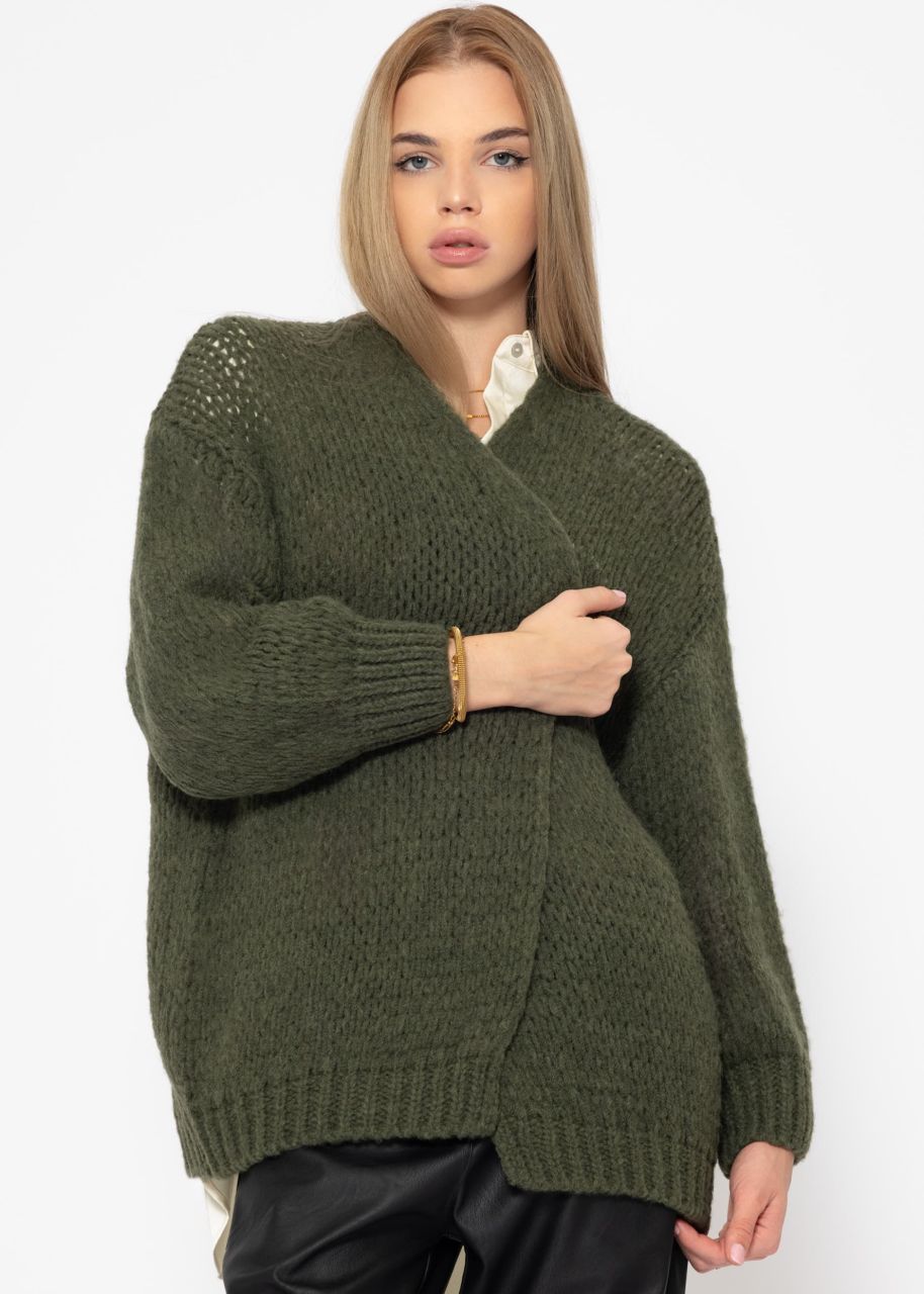 Oversize cardigan - khaki