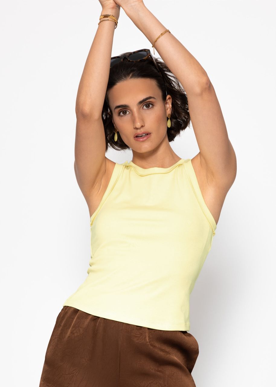 Tank top with outer seams - yellow