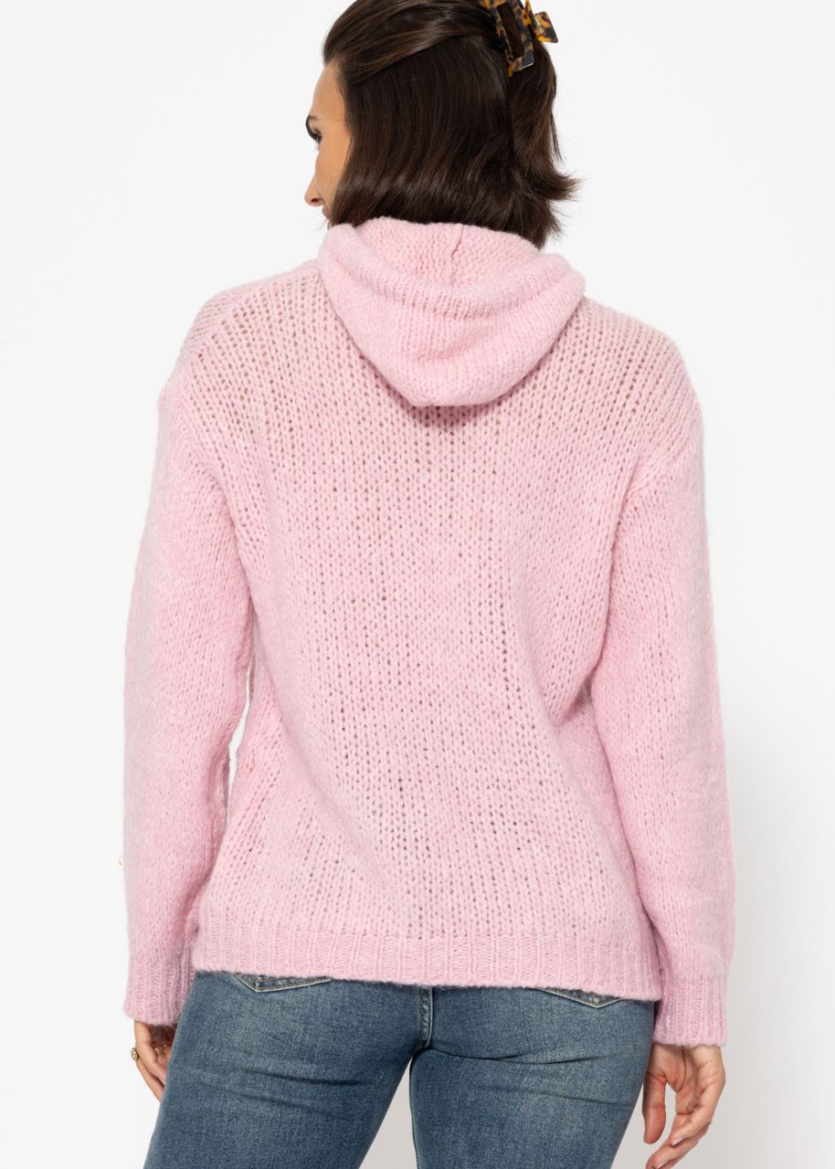 Jumper with hoodie - pink