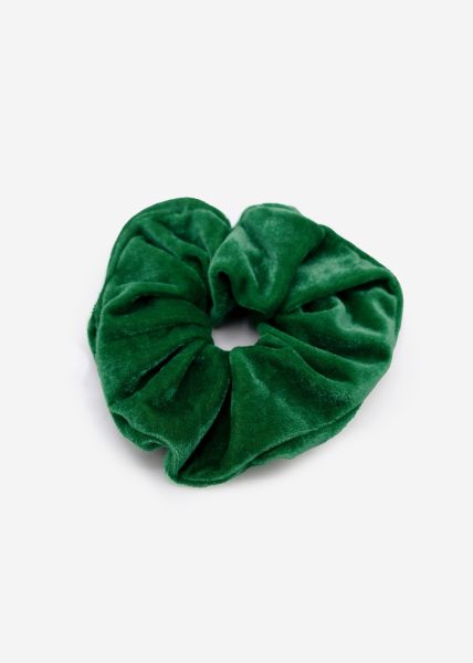 Velvet scrunchie, green