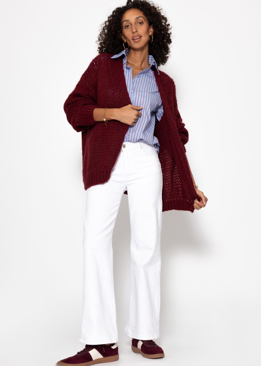 Oversize cardigan - burgundy red