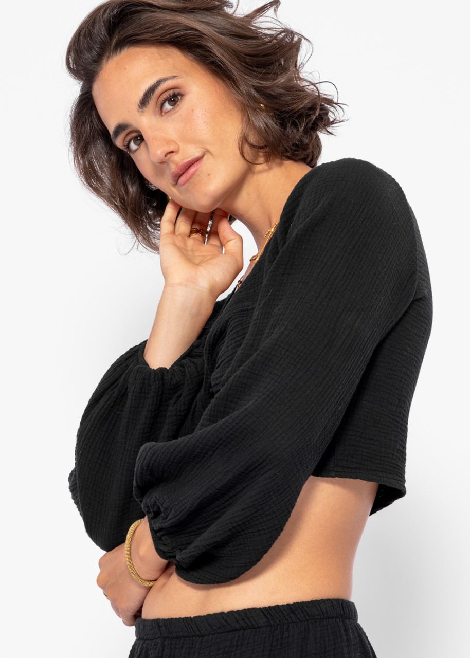 Muslin top - black