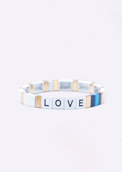 Colorful LOVE bracelet, white