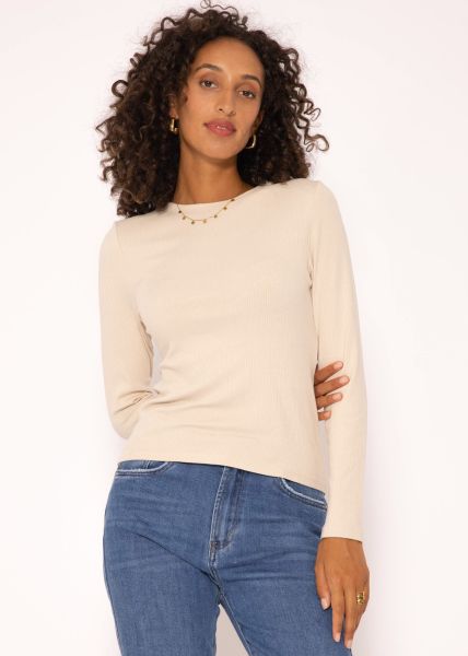 Loose long sleeve shirt - beige
