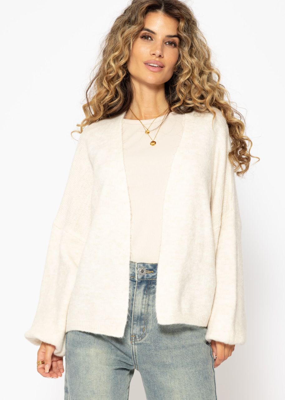 Fine knit cardigan - offwhite