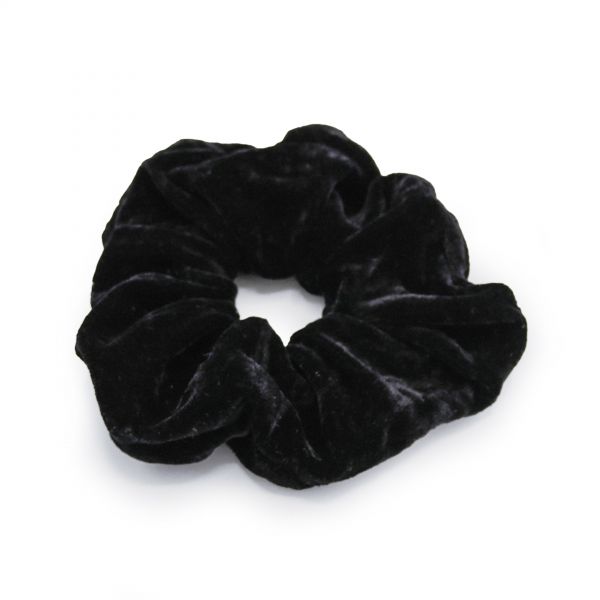Velvet scrunchie, black