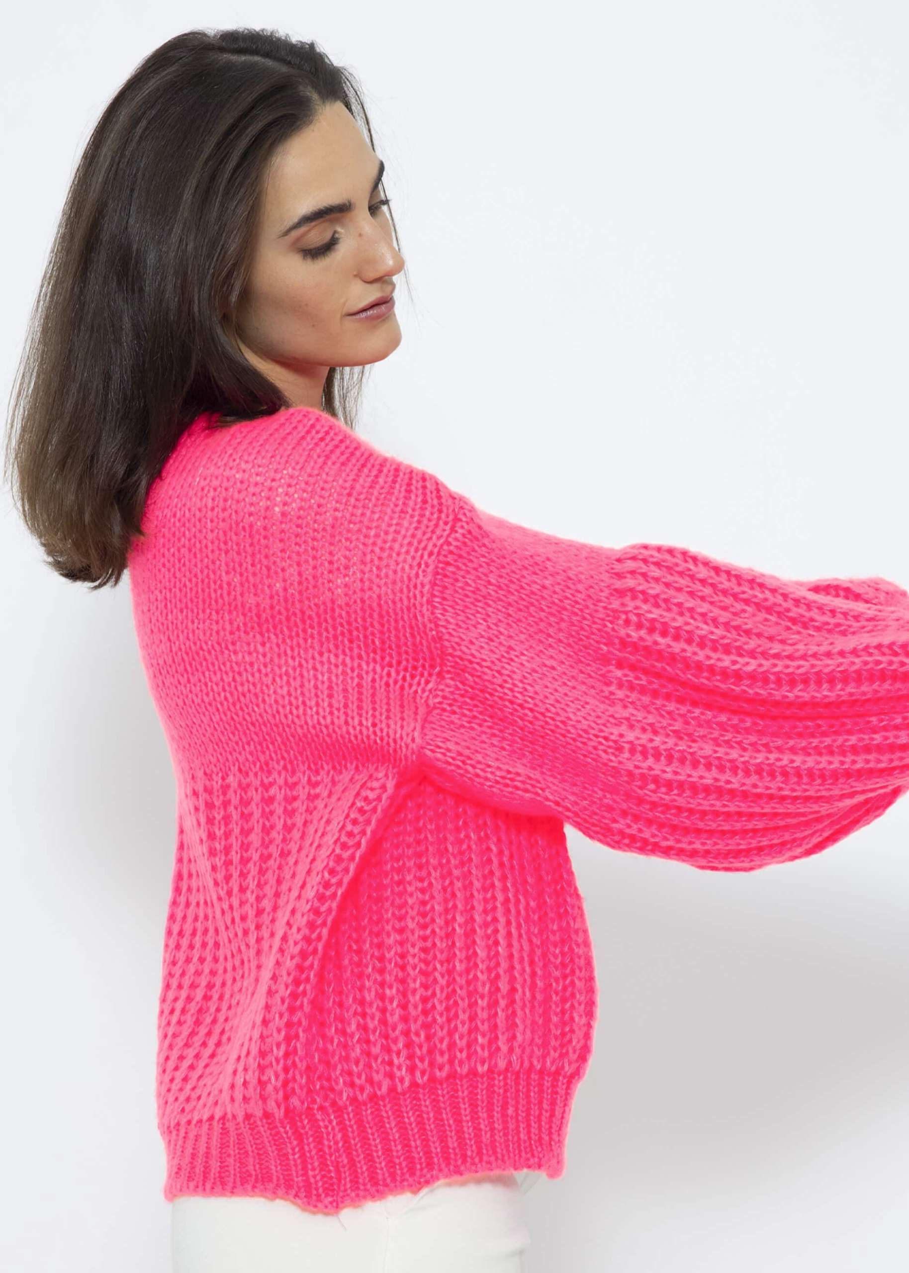 Cardigan with structure - pink