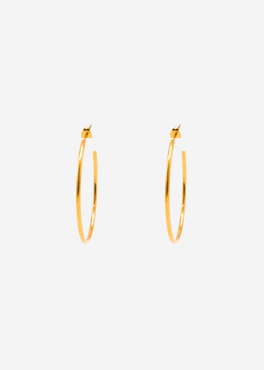 Fine hoop earrings - gold