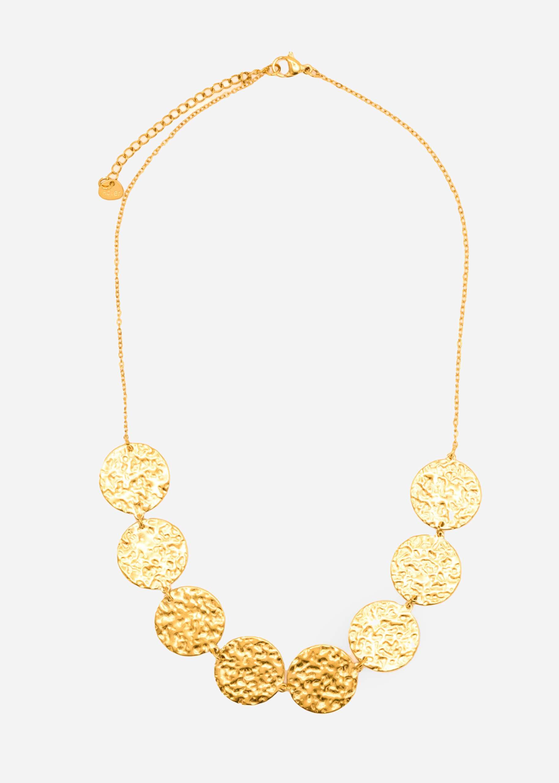 Necklace with round pendants - gold