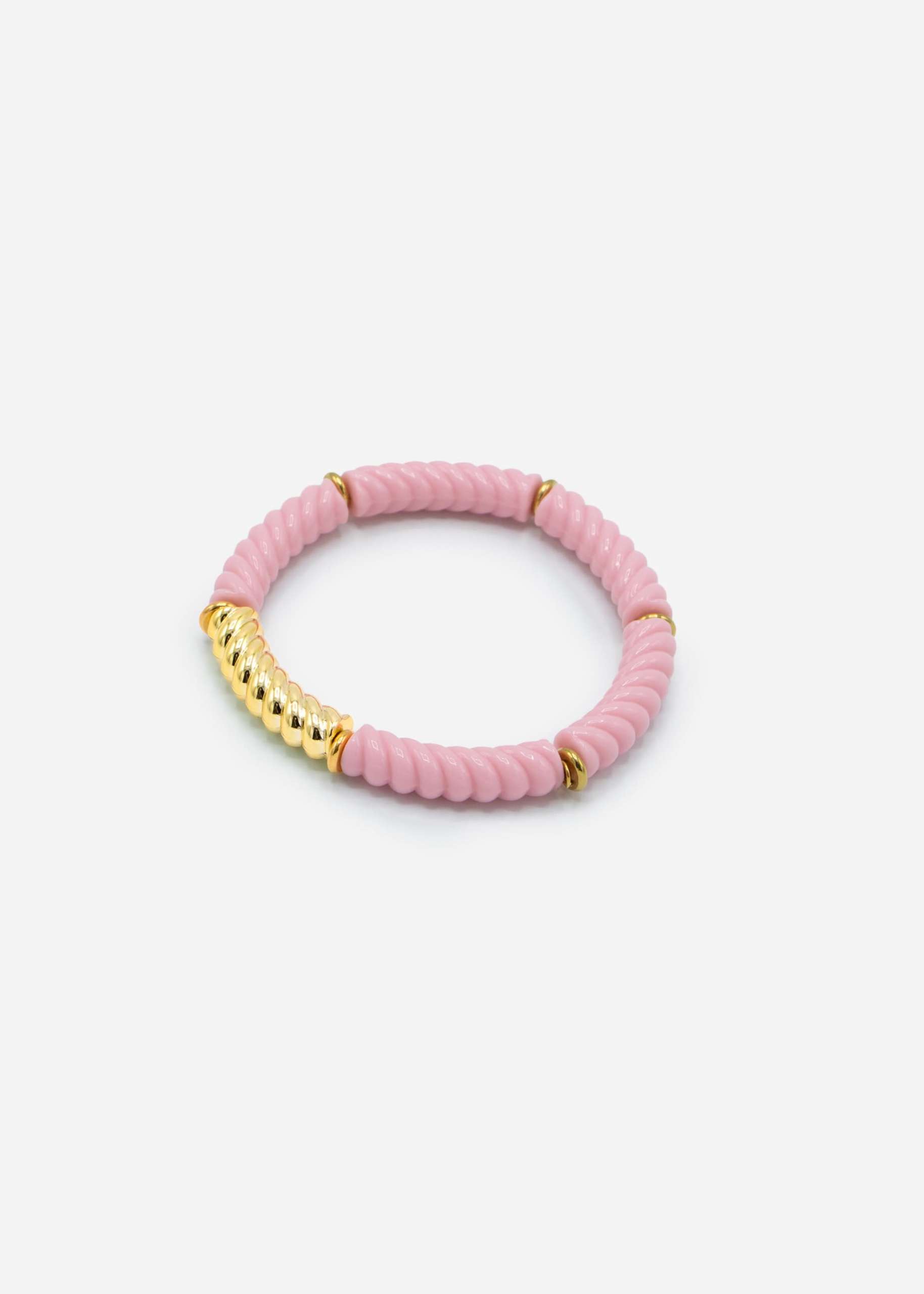 Bracelet with pearls - pink