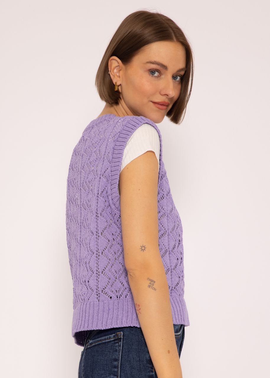 Crochet slipover, purple