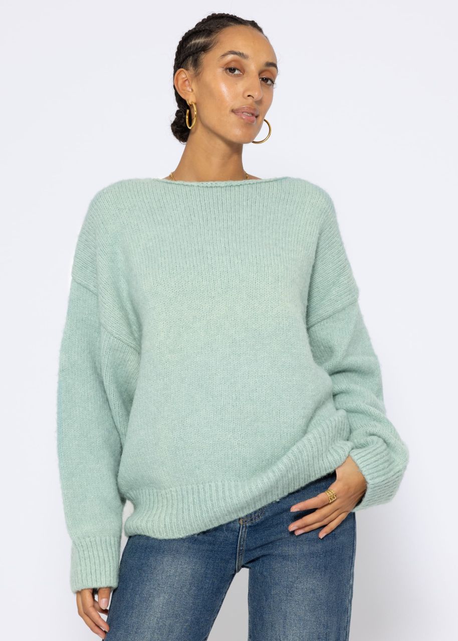 Oversize sweater - aqua green