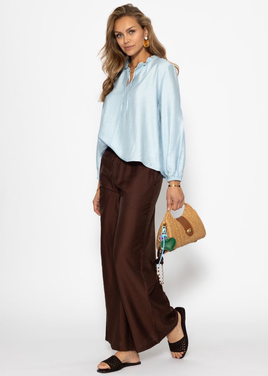 V-neck blouse - blue