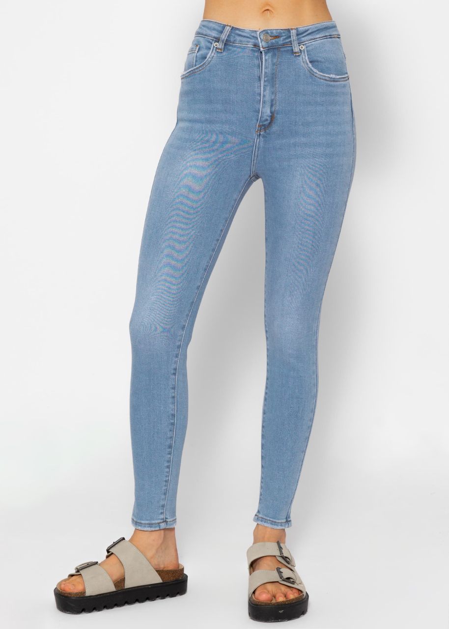 Highwaist skinny jeans - light blue