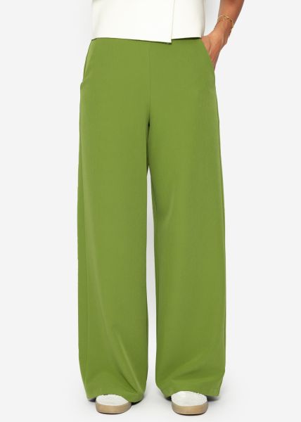 Highwaist fabric trousers - pistachio green